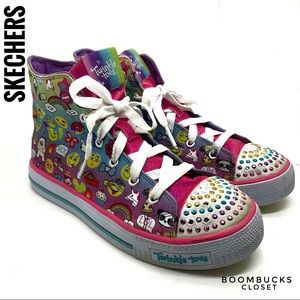 Skechers Twinkle Toes Shuffles Emoji High top